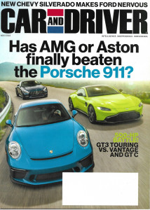 CAR & DRIVER 2018 NOV - GT3 TOURING vs VANTAGE & GT C, SILVERADO, ALTIMA,BMW M2